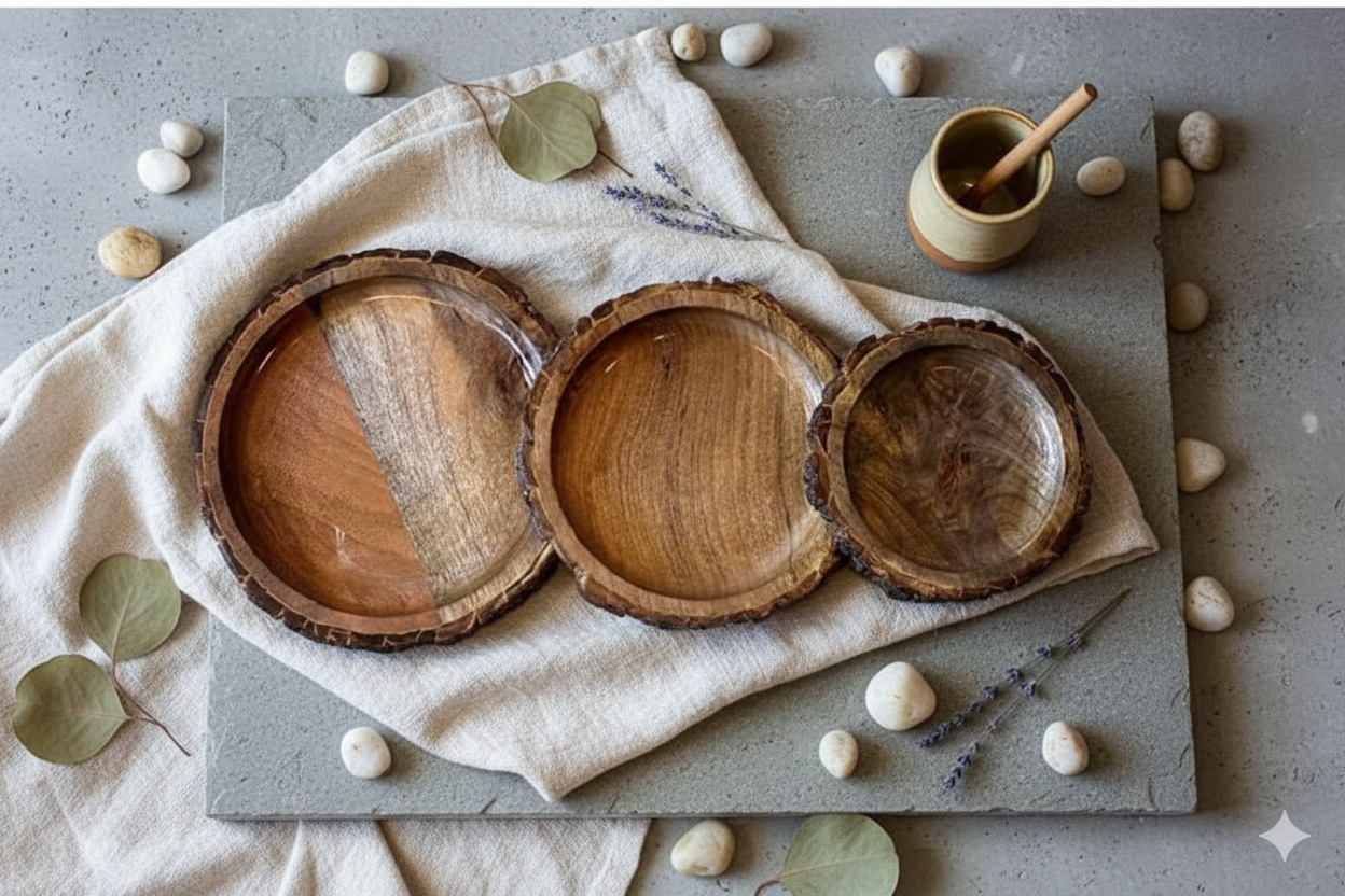 Wooden Serving Platters (set of 3)