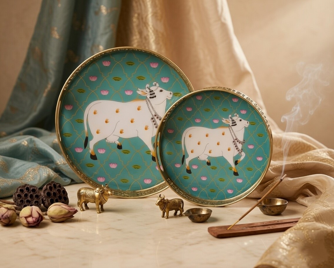 Decorative Cow Print Trays