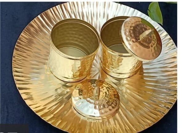 Platter with Jar, Plate For Serving/Pooja