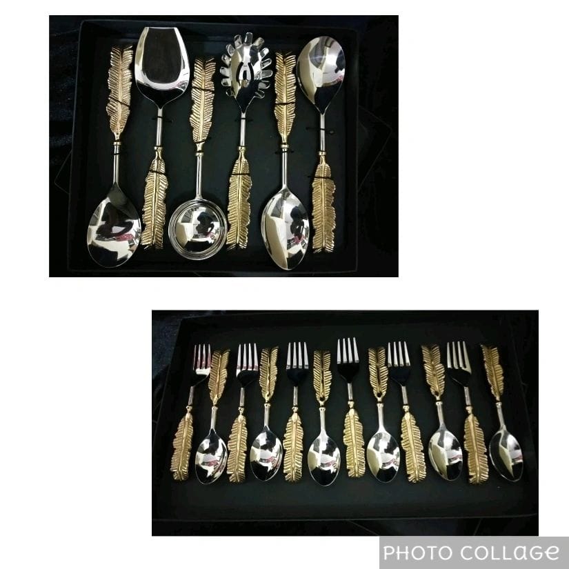 Luxury Gold-Leaf Cutlery Set