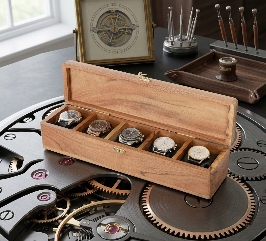 Wooden Watch Box (5 slots)