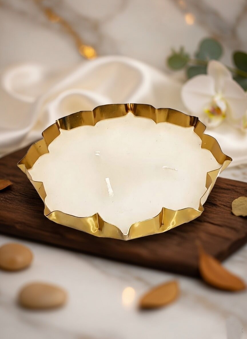 Gold Rim Decorative Candle