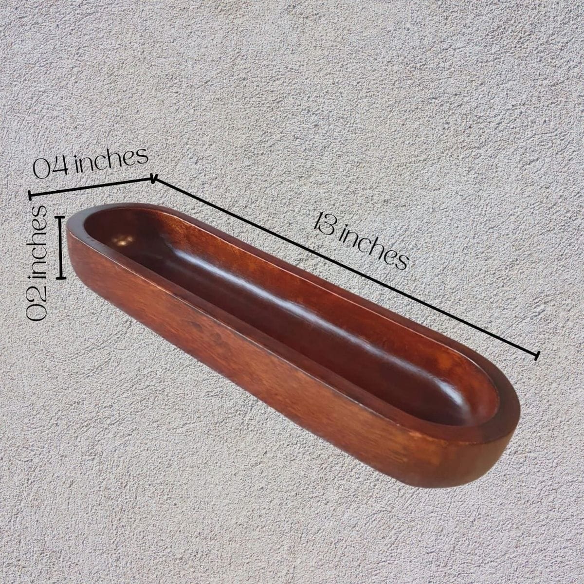 Long Wooden Boat Platter