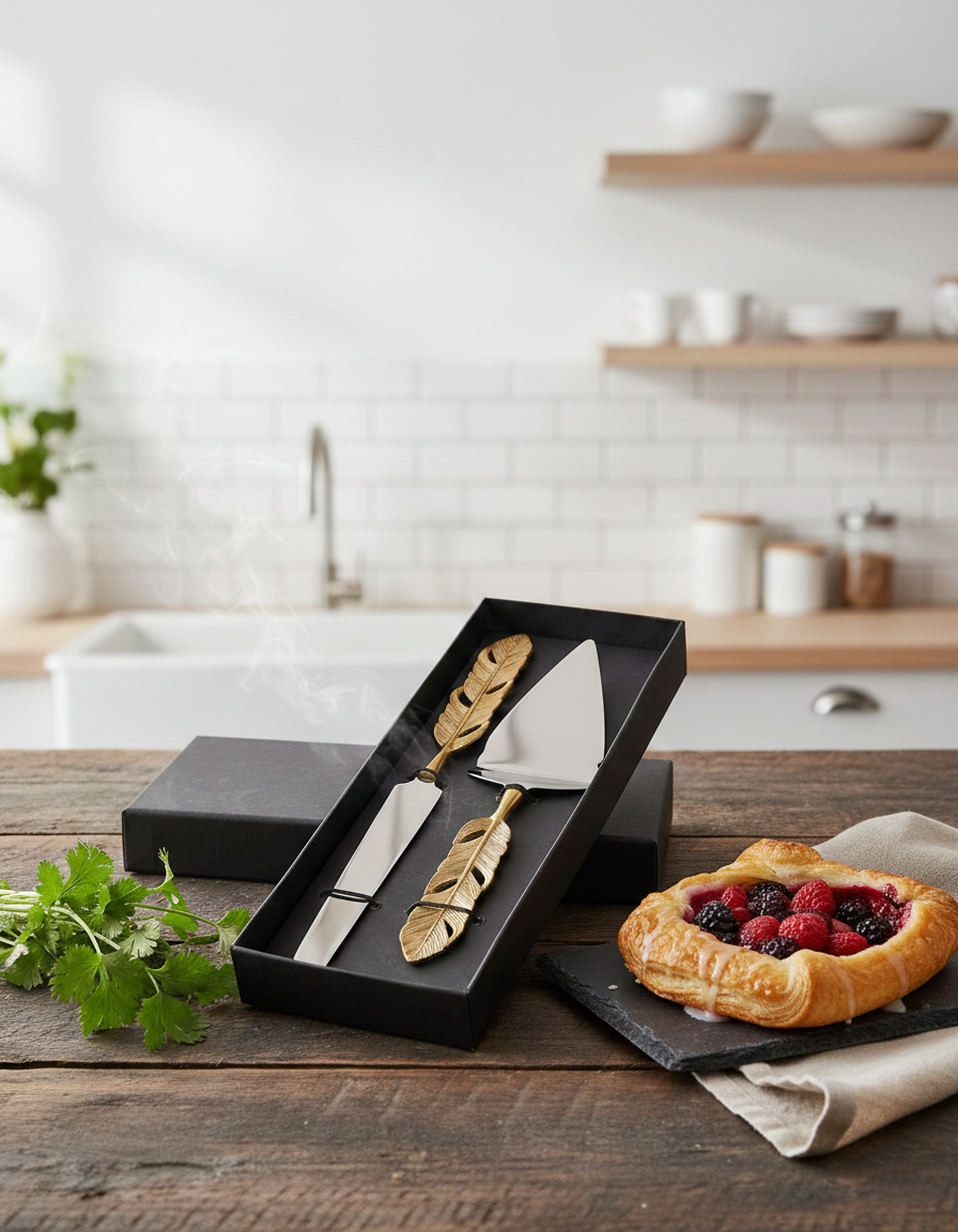 Feather Handle Cake & Knife spatula