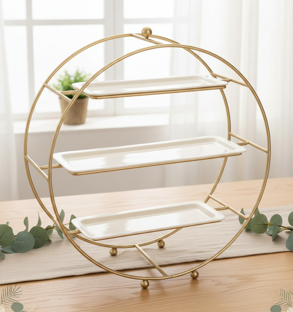 Snacks and Pastry Organizer Iron Buffet Server 