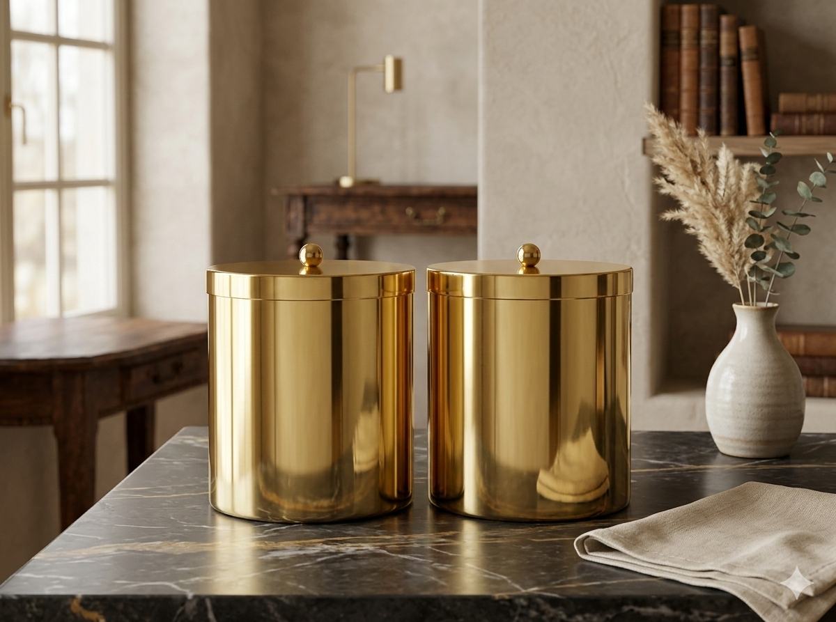 Gold-Plated Storage Containers