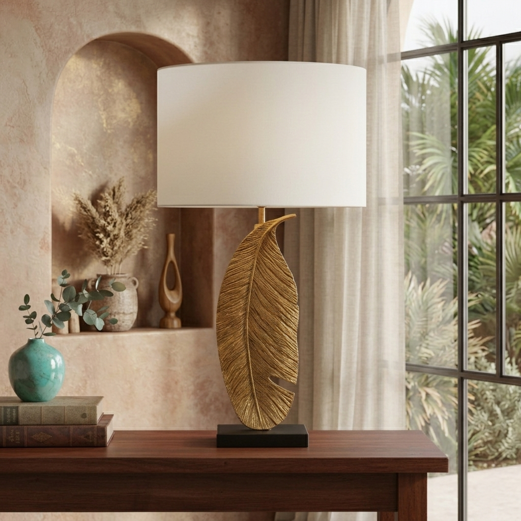 Golden Leaf Table Lamp