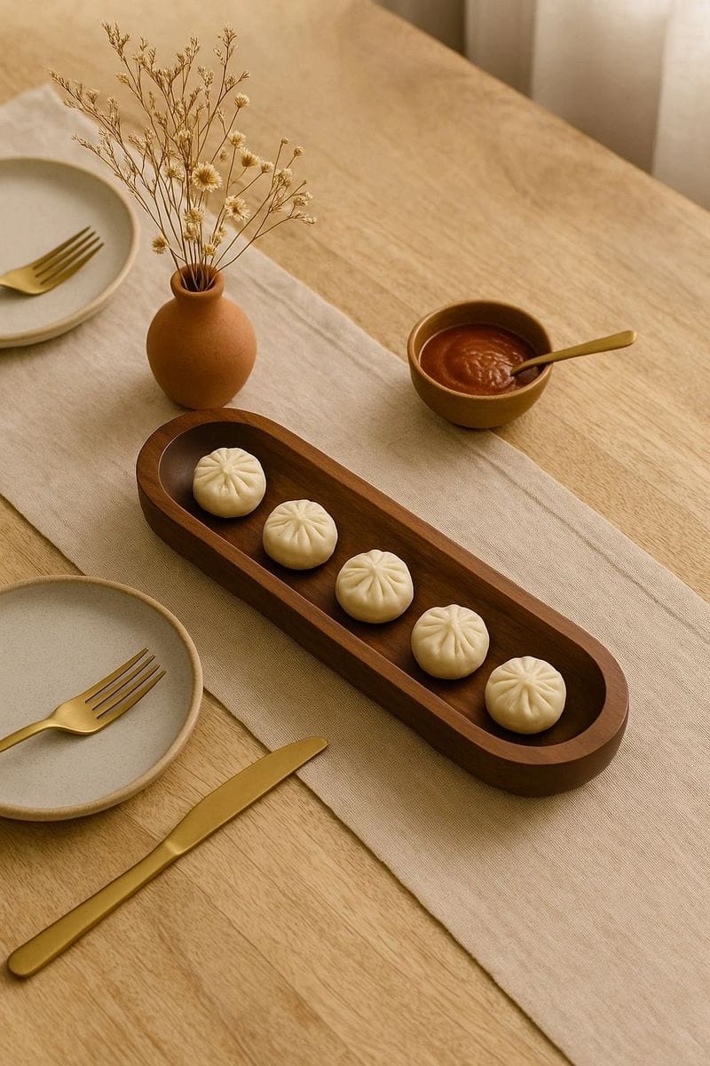 Long Wooden Boat Platter