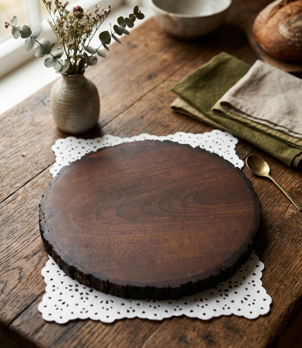 Wooden Bark Platter