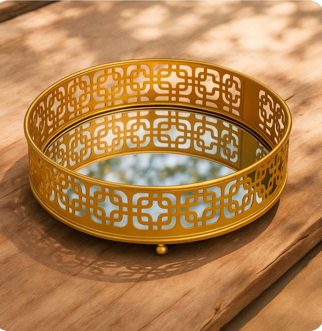 Gold Decorative Metal Tray