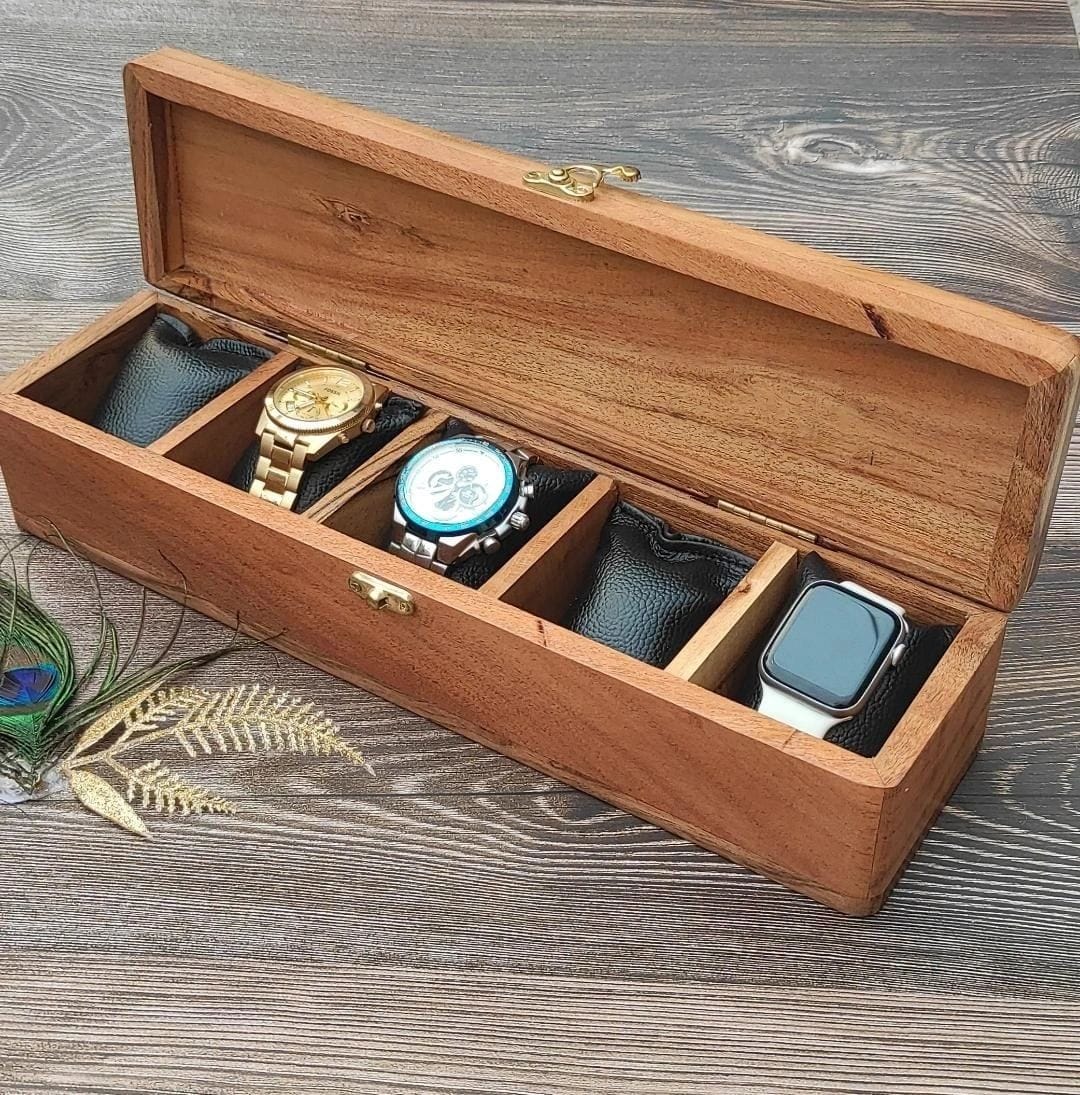 Wooden Watch Box (5 Slots)