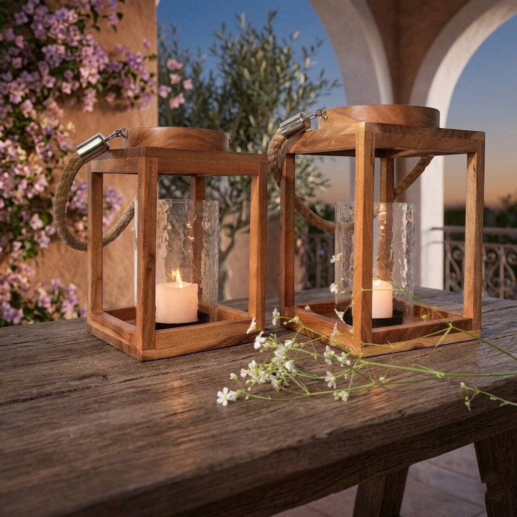 Wooden Lantern Candle Holders