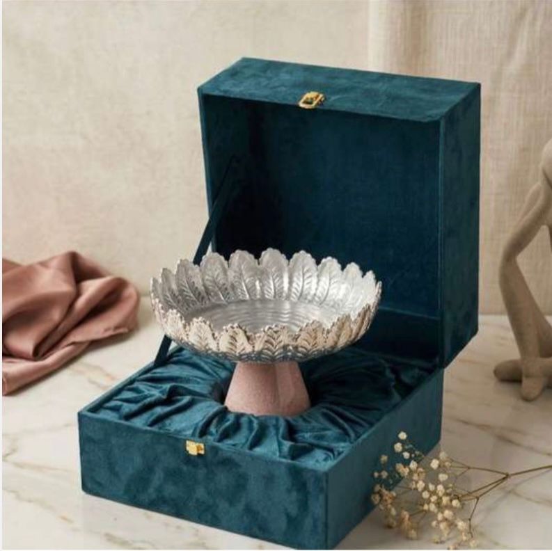 Luxury Silver Leaf Decorative Bowl