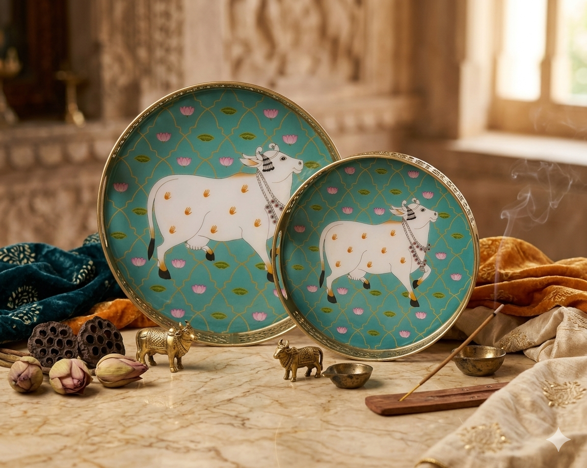 Decorative Cow Print Trays