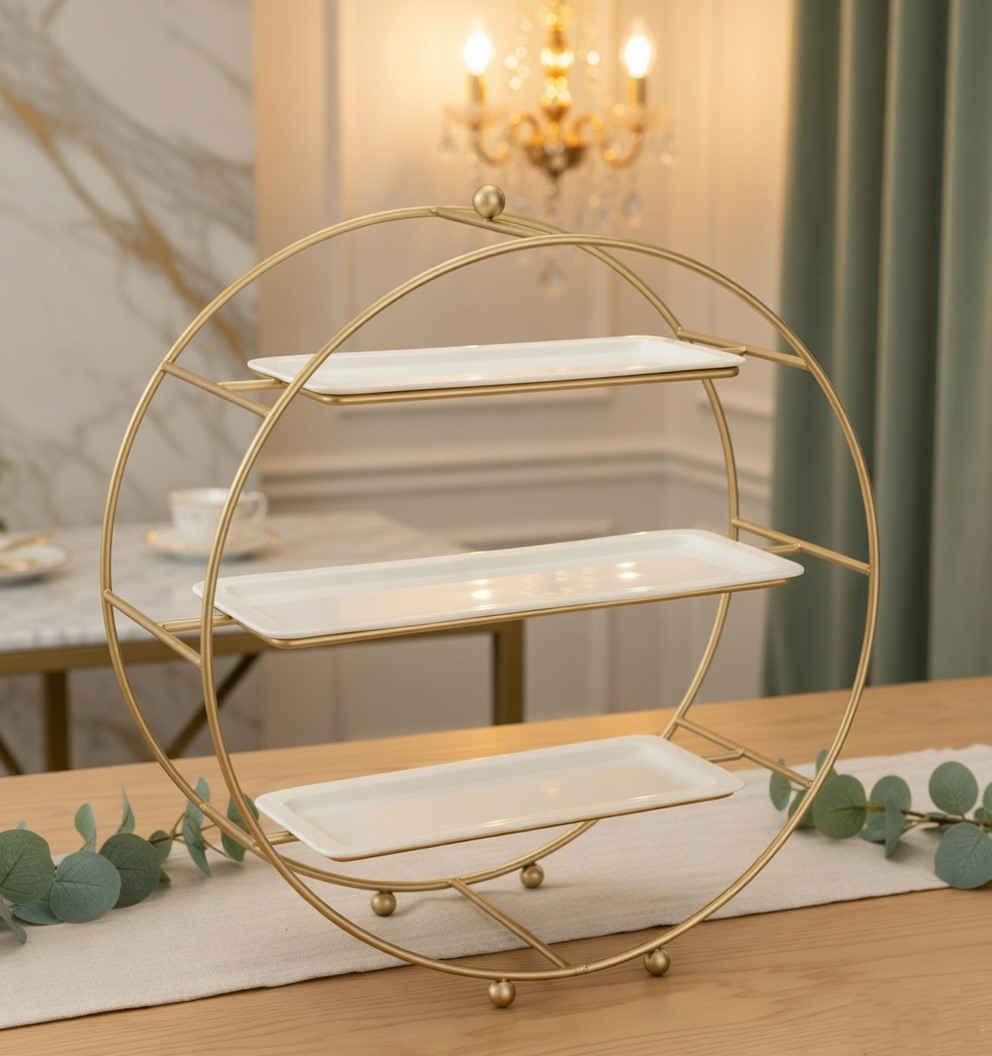 Snacks and Pastry Organizer Iron Buffet Server 