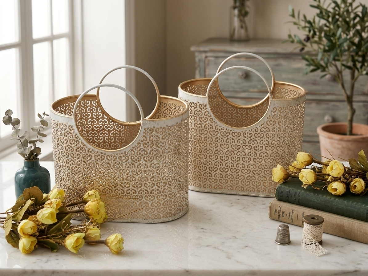 Decorative Metal Storage Baskets