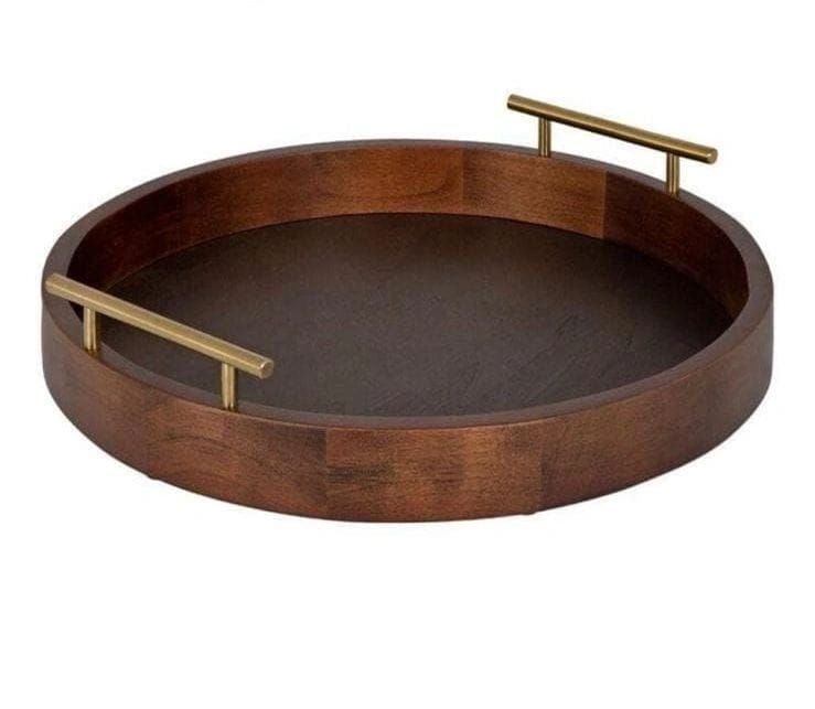 Wooden Round Serving Tray