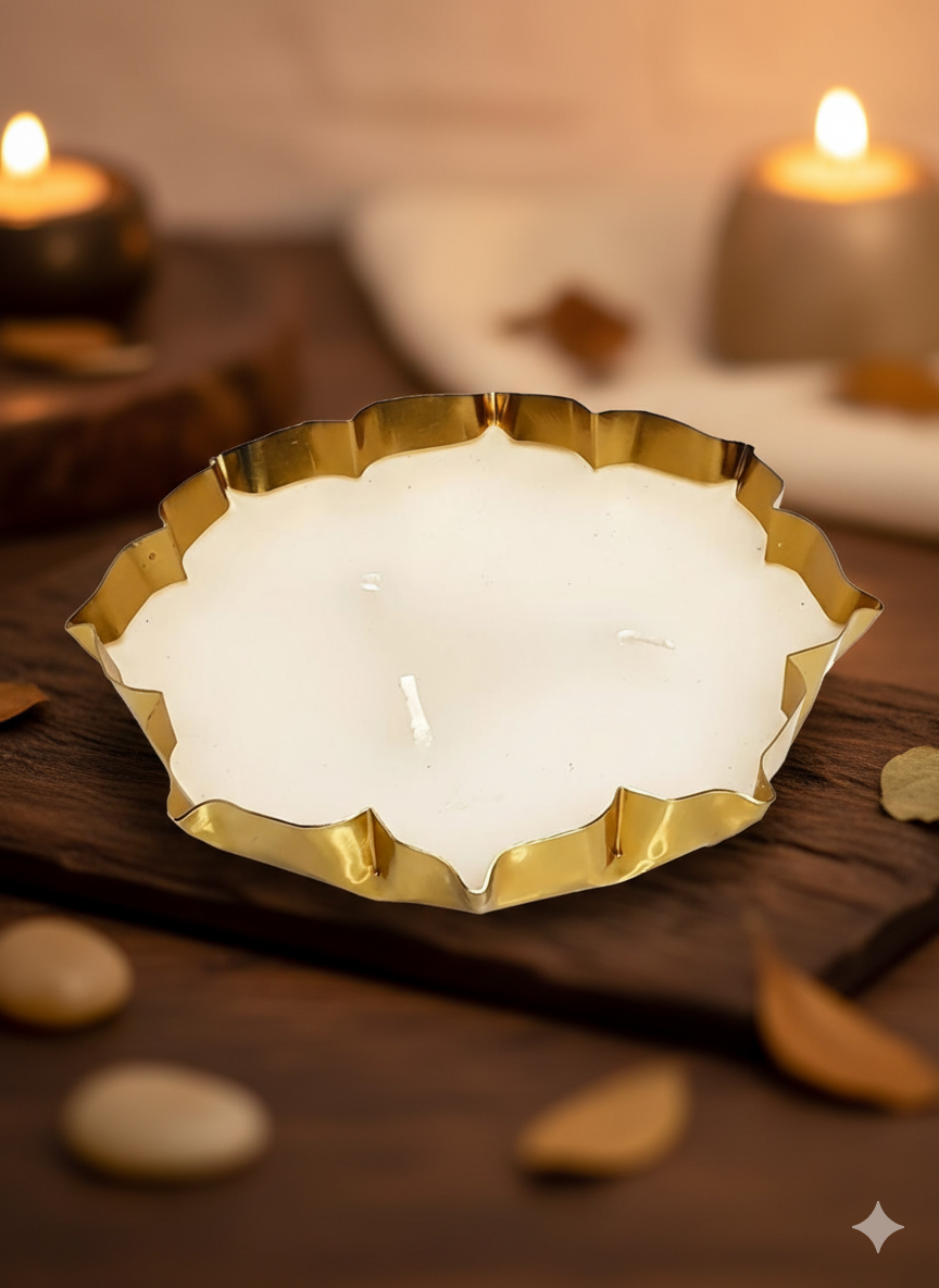 Gold Rim Decorative Candle