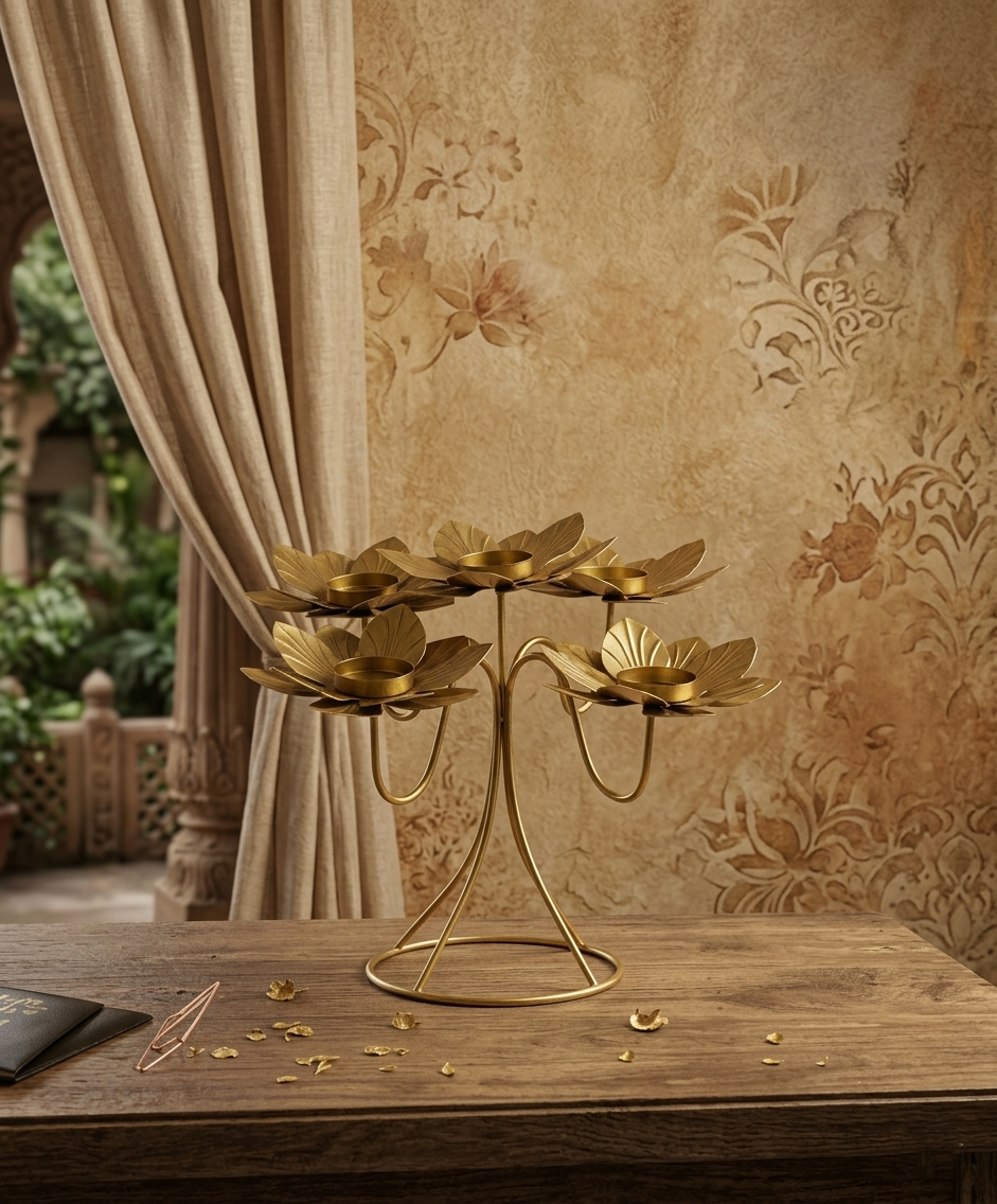 Lotus-Shaped Tea light holder
