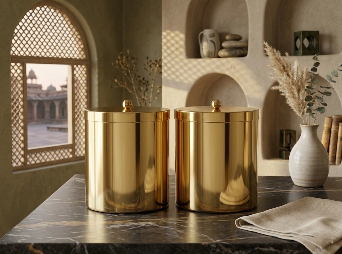 Gold-Plated Storage Containers