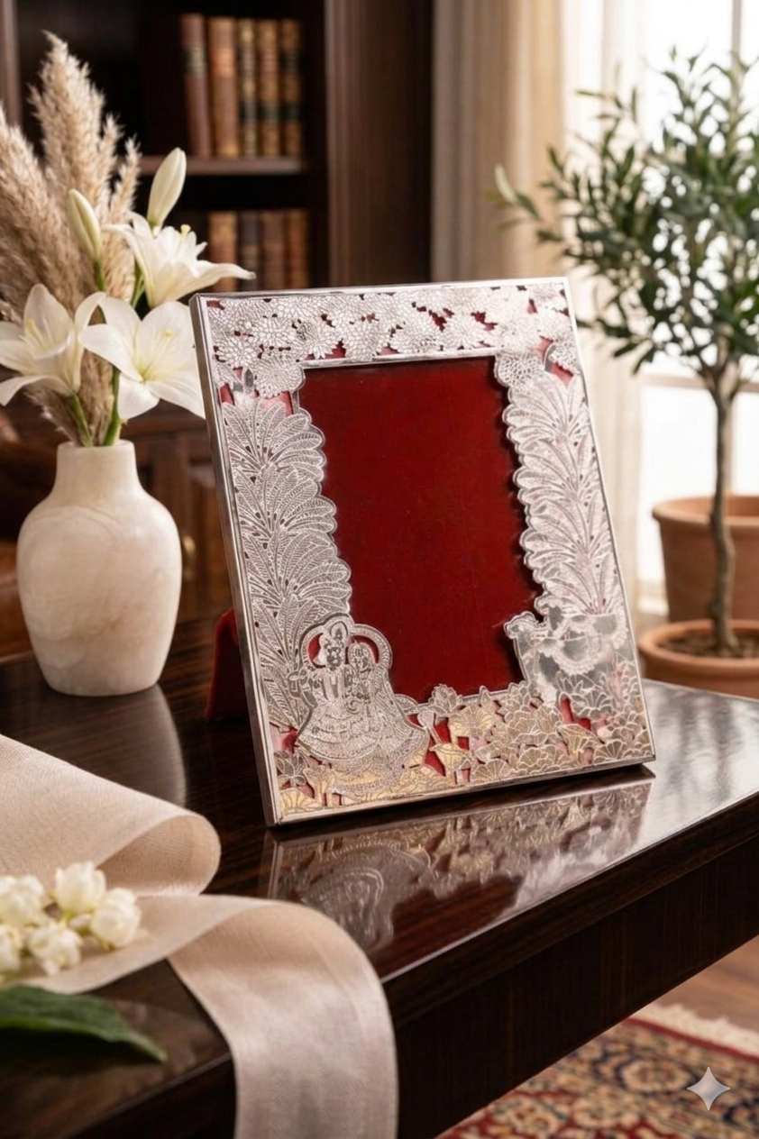 Elegant Silver-Plated Photo Frame