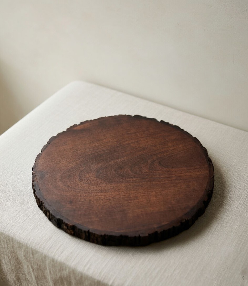 Wooden Bark Platter