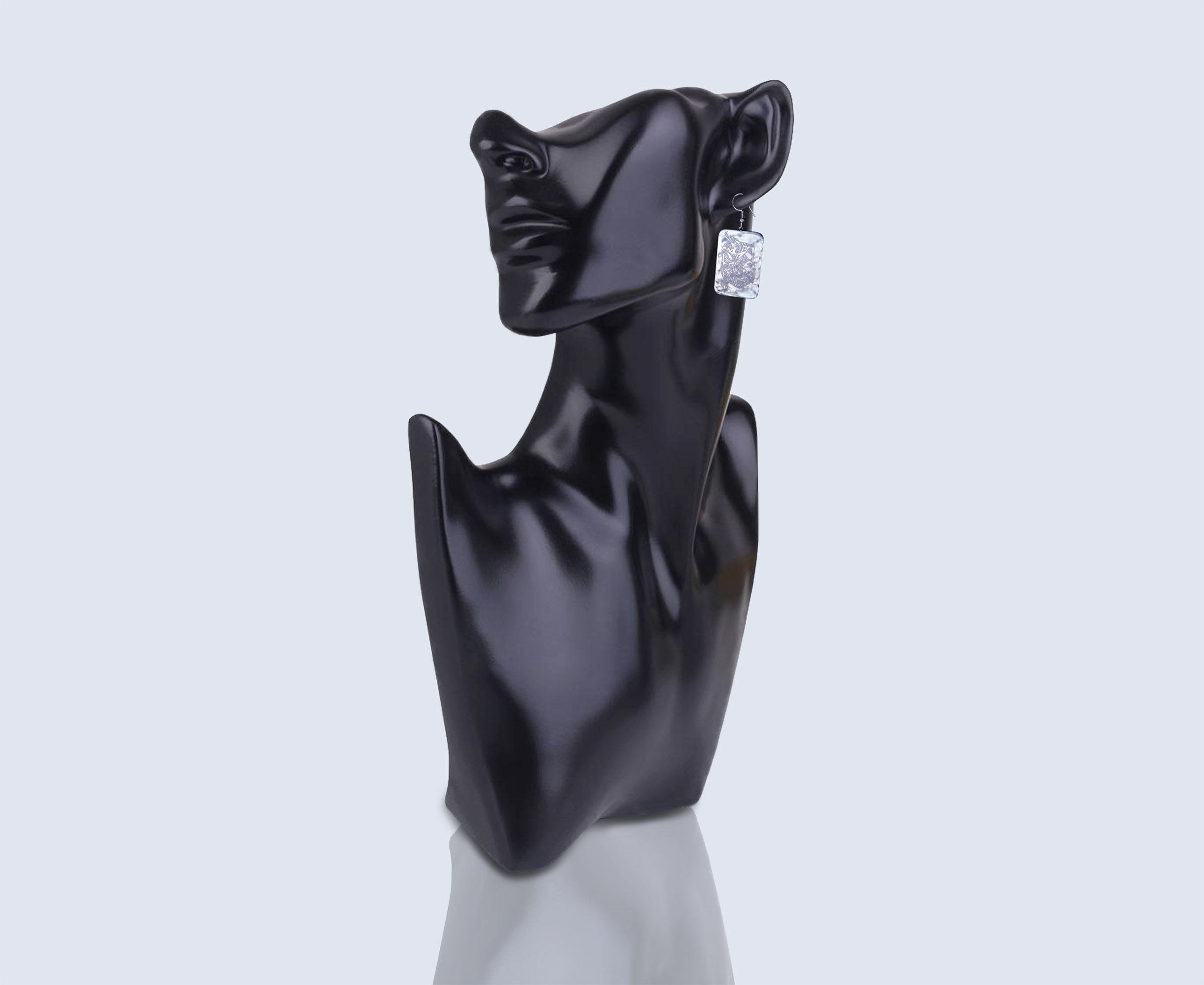 Engraved earrings AQUARIUM