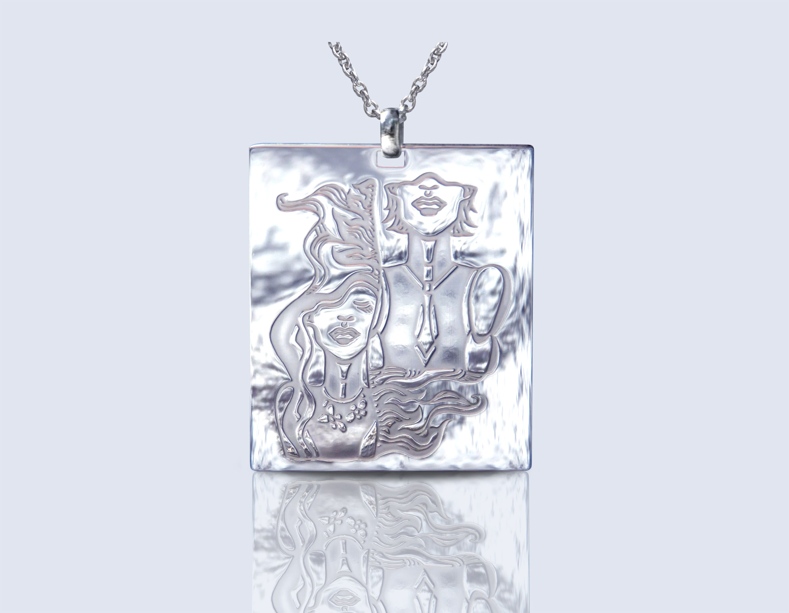 Engraved necklace DUALITY