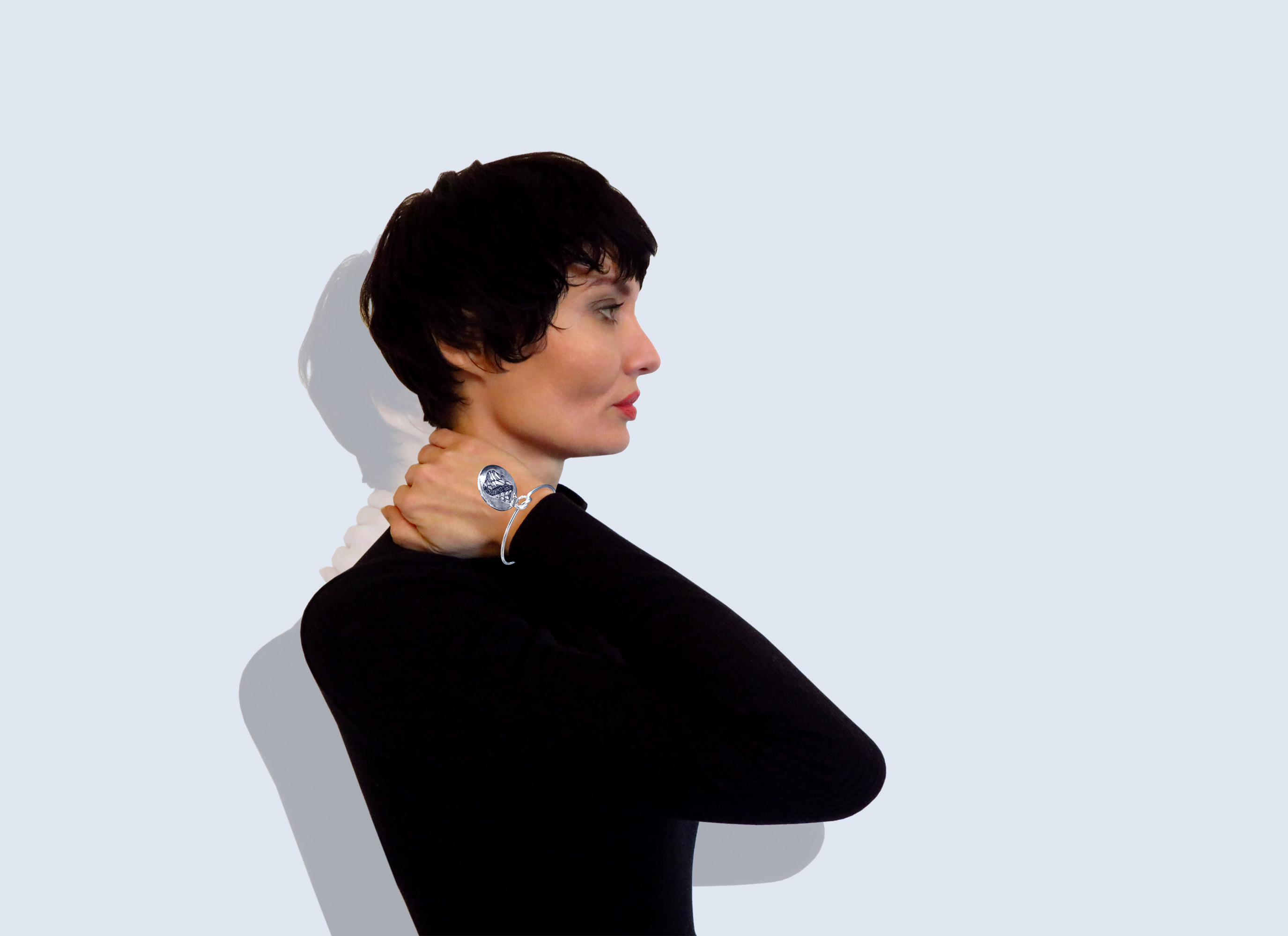 Engraved bracelet BE UNIQUE in black