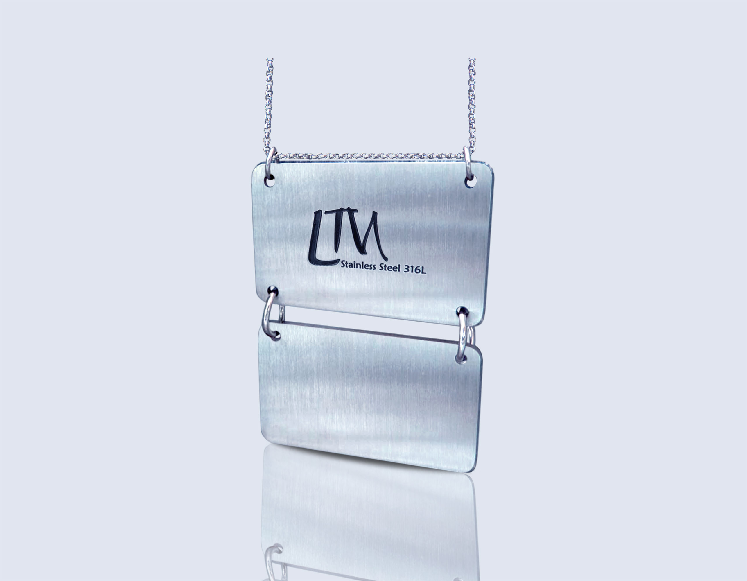 Engraved necklace FEELING SORRY in black