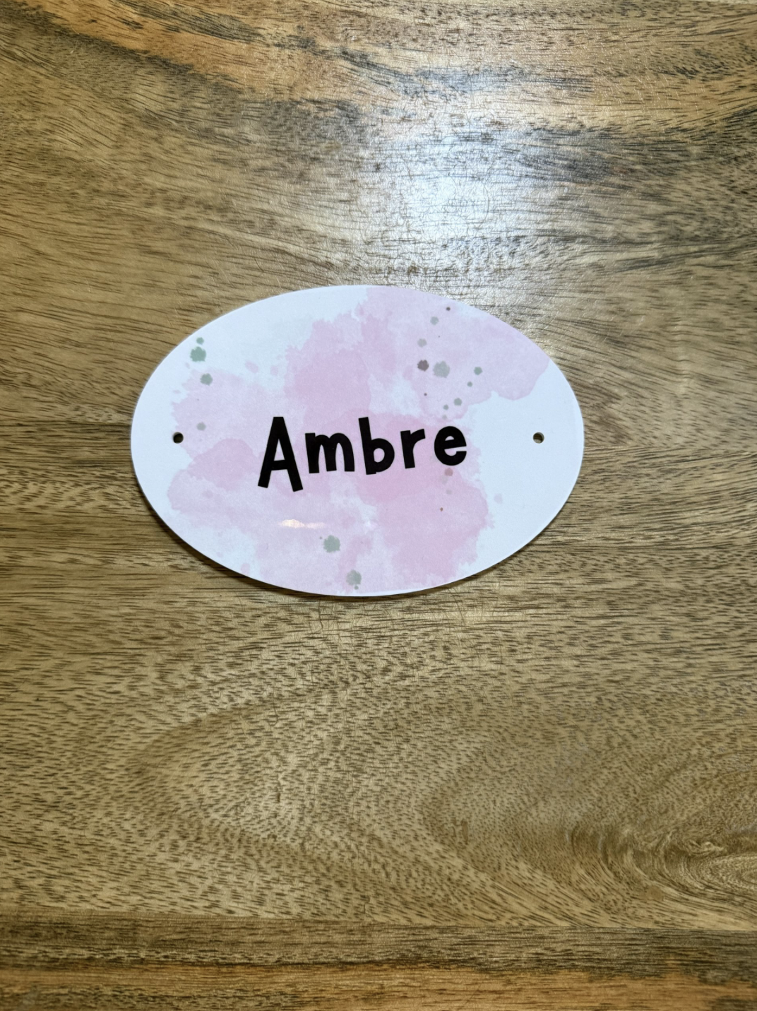 Plaque prénom Ambre