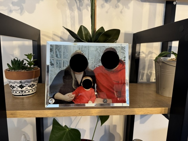 Cadre photo en verre