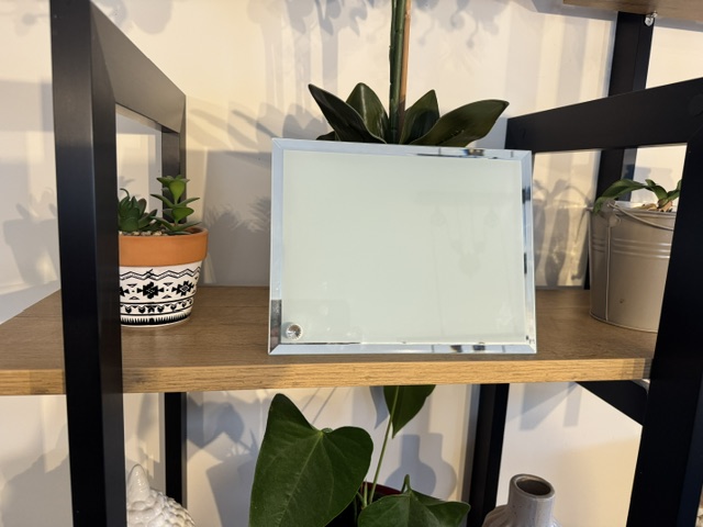 Cadre photo en verre