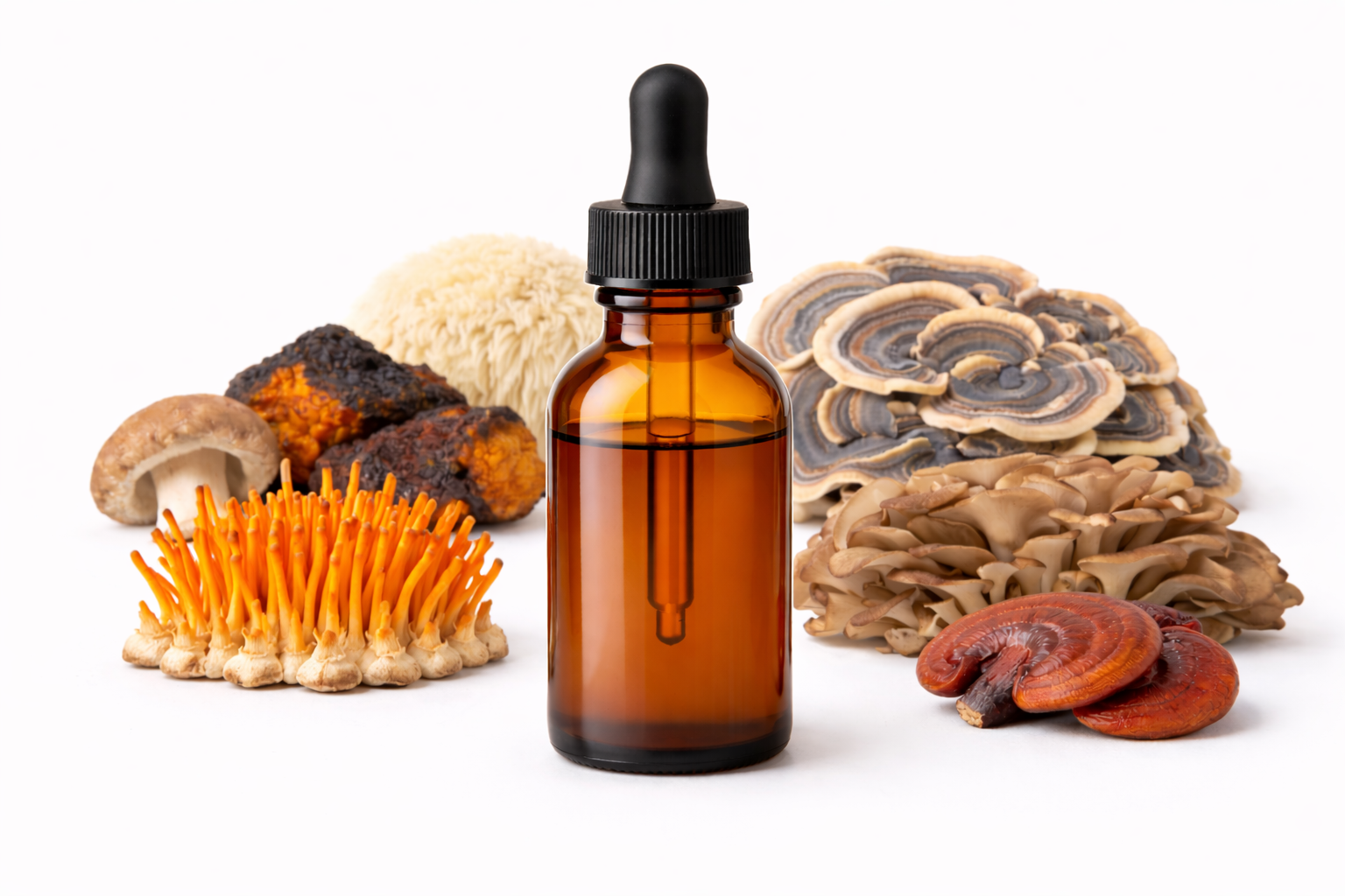 1 caja con 24 goteros de 50ml c/u. 7 Hongos