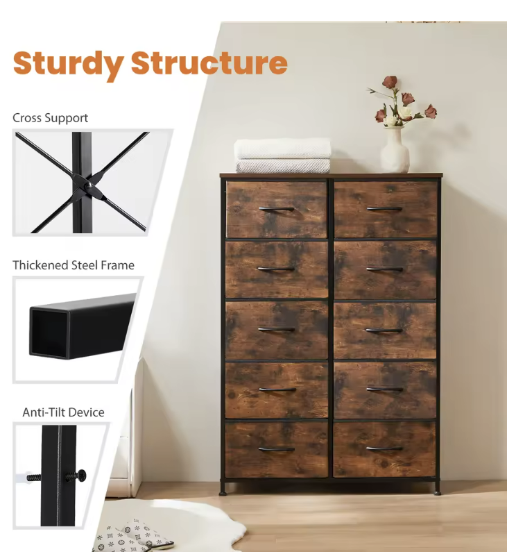 9-Drawer Industrial Dresser