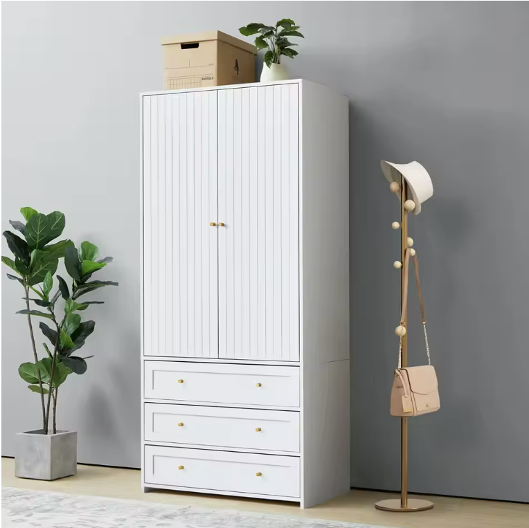 Modern White Wardrobe Cabinet