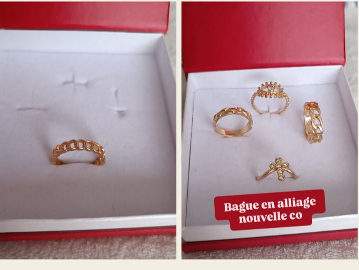 Ensemble de bagues dorées