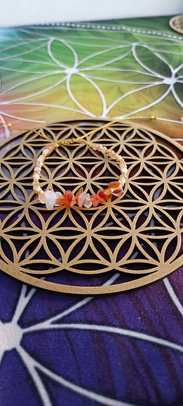 Bracelet tissé à la main orange