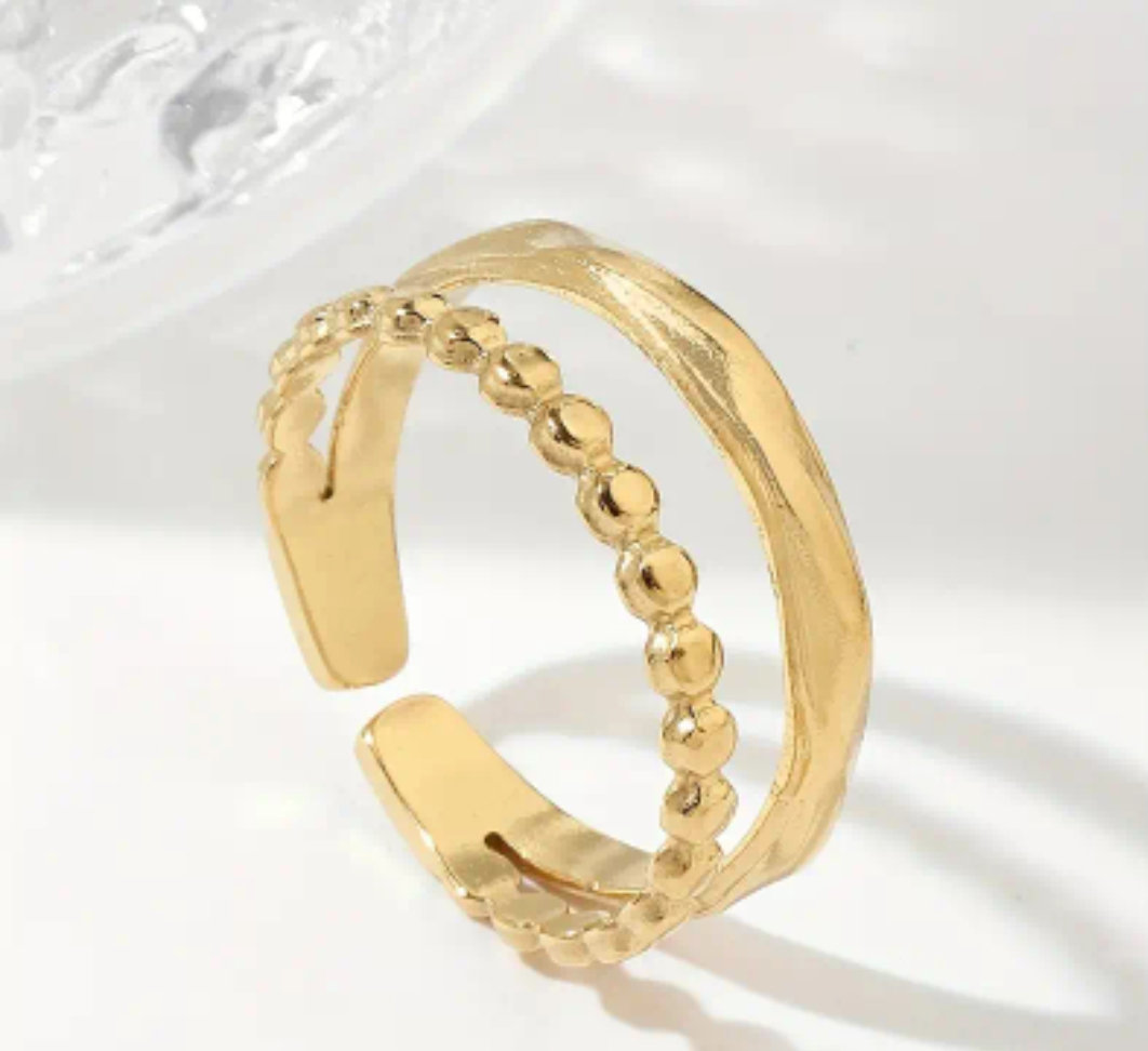 Bague ouverte dorée