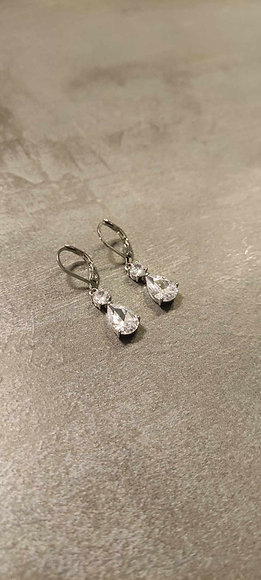 Boucles d'oreilles pendantes cristal