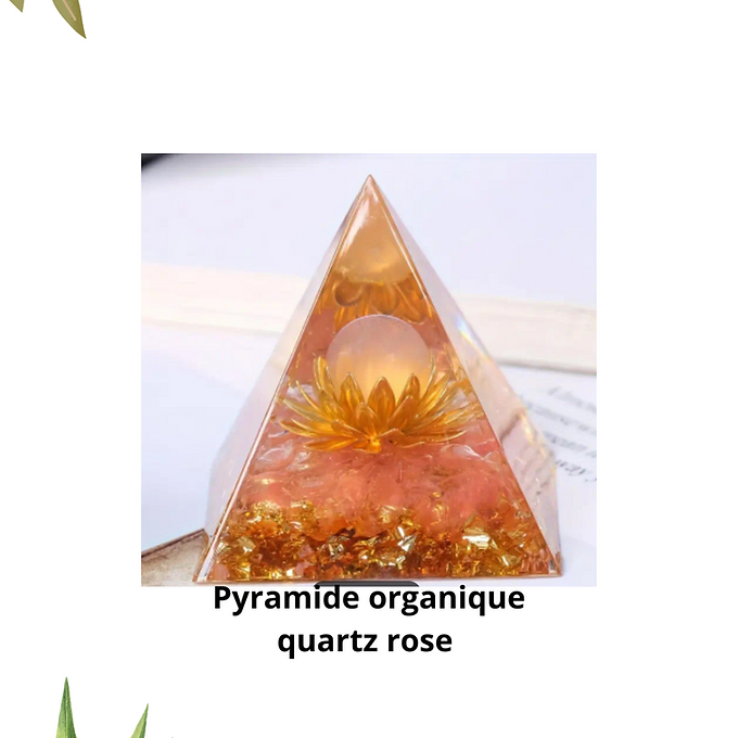 Pyramide organique quartz rose 