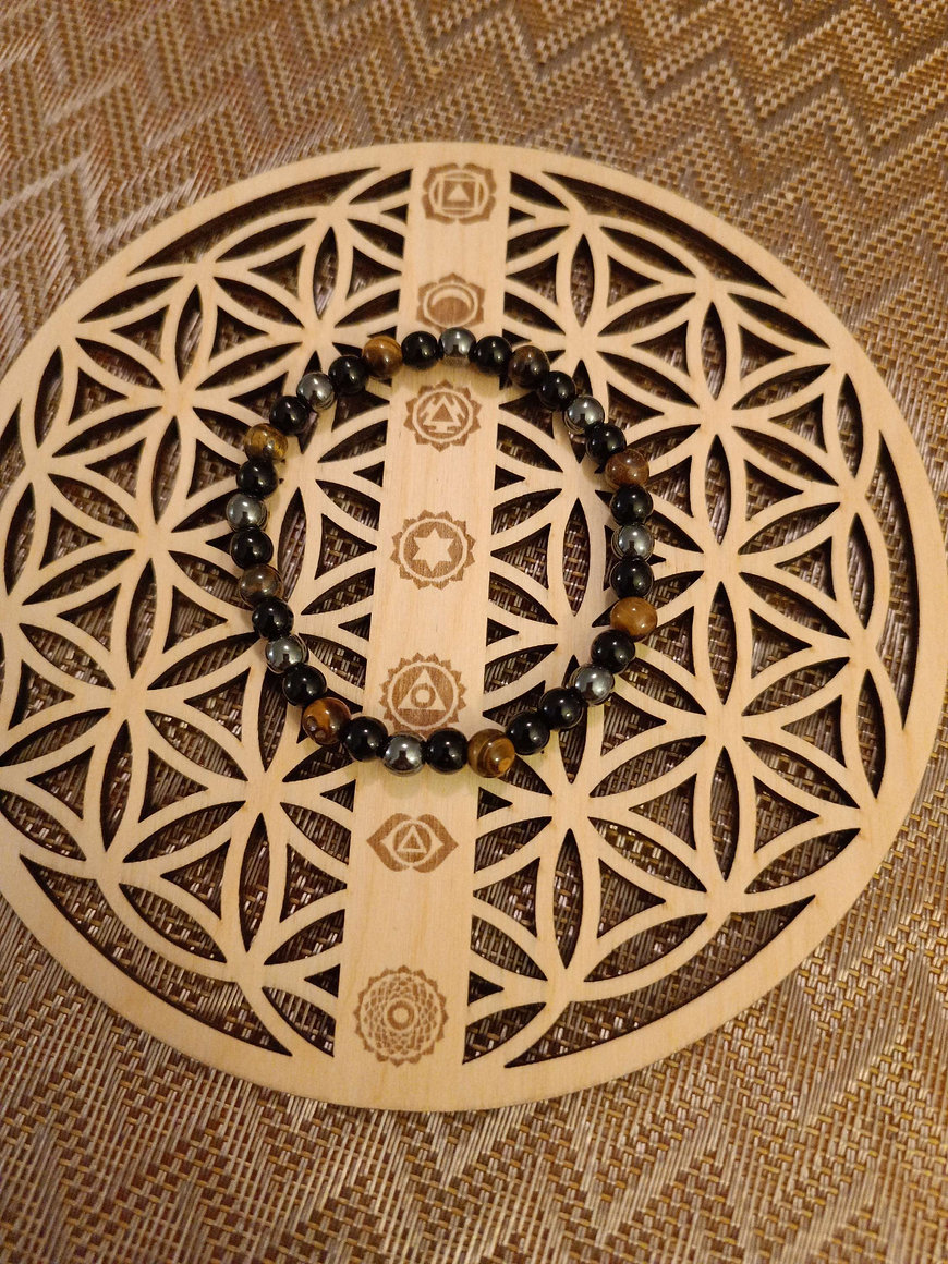 Bracelet triple protection 6mm et 8 mm