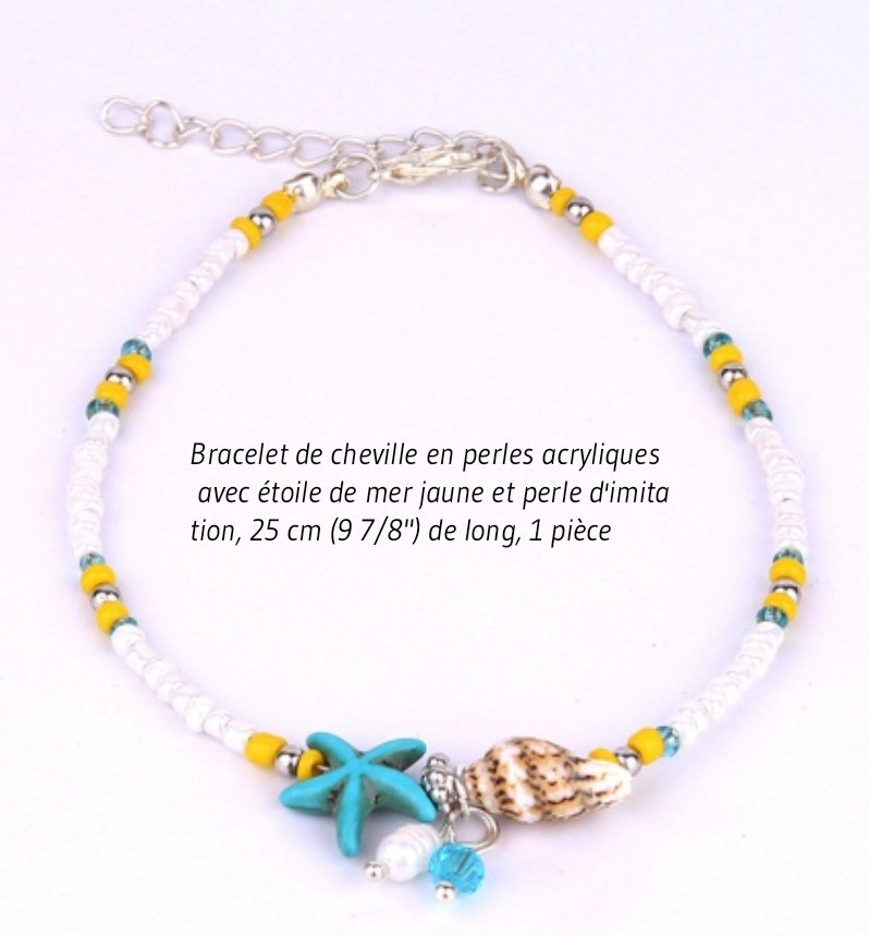 Bracelet de cheville perlé