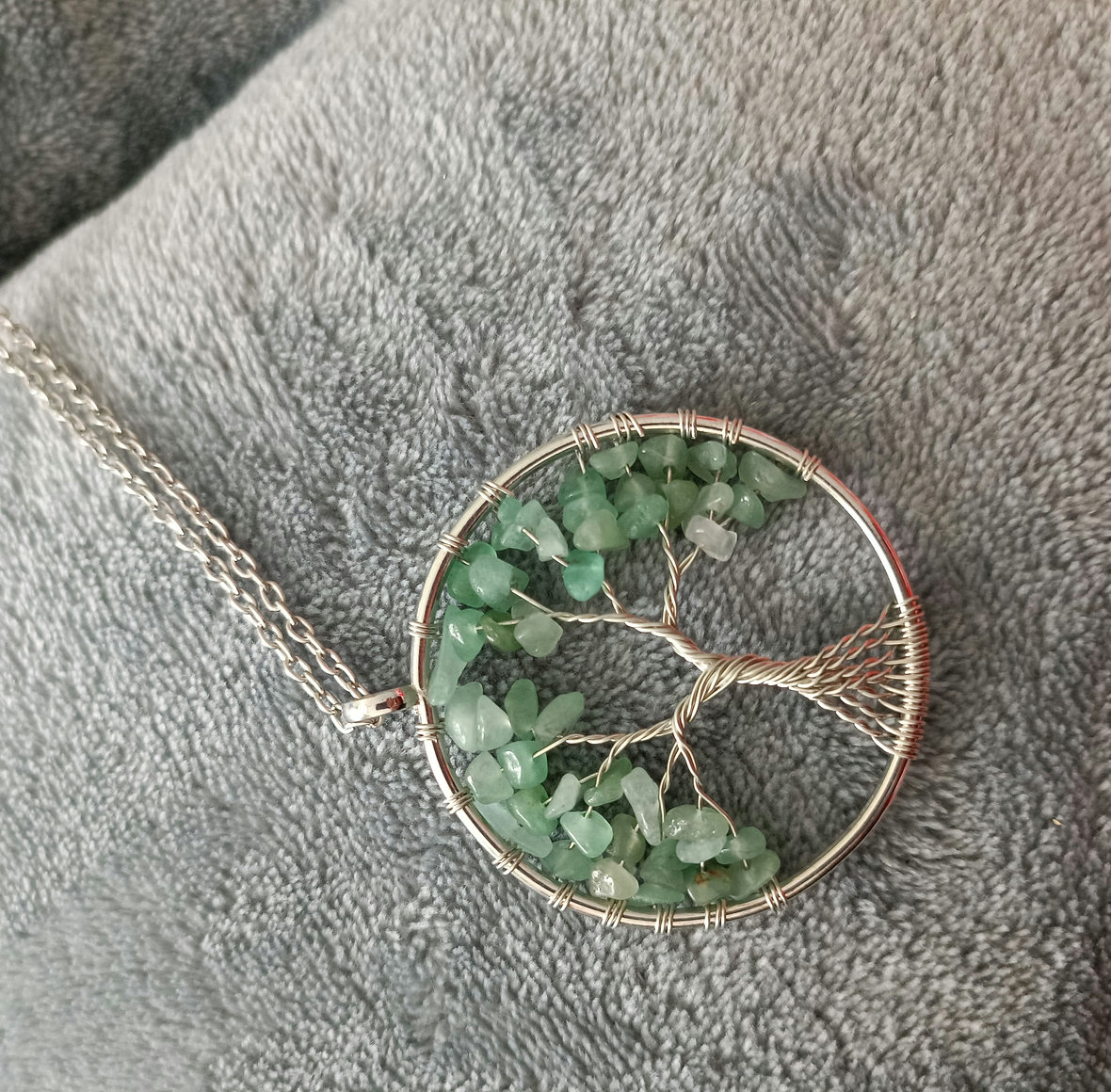 Pendentif  arbre de vie aventurine 