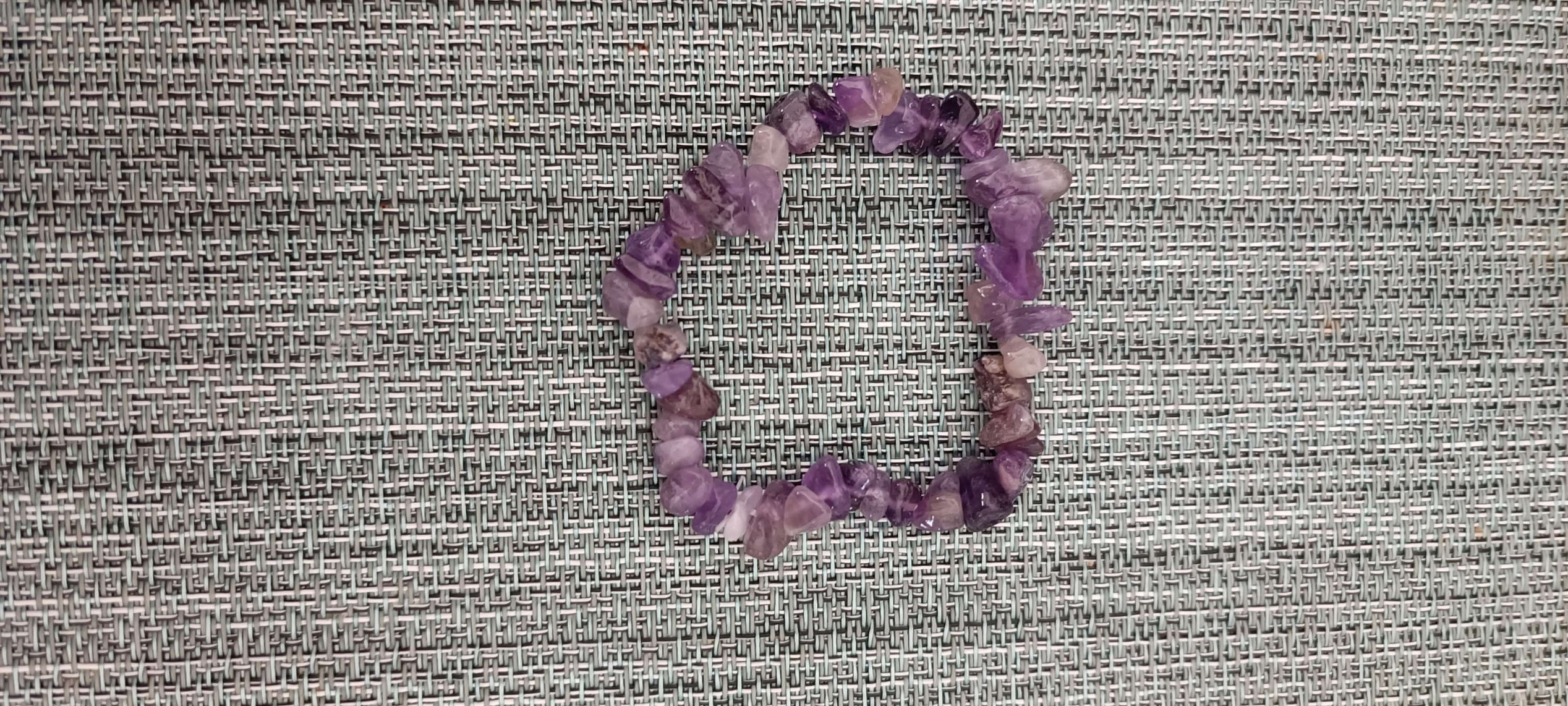 Bracelet améthyste chips pierre naturelle 