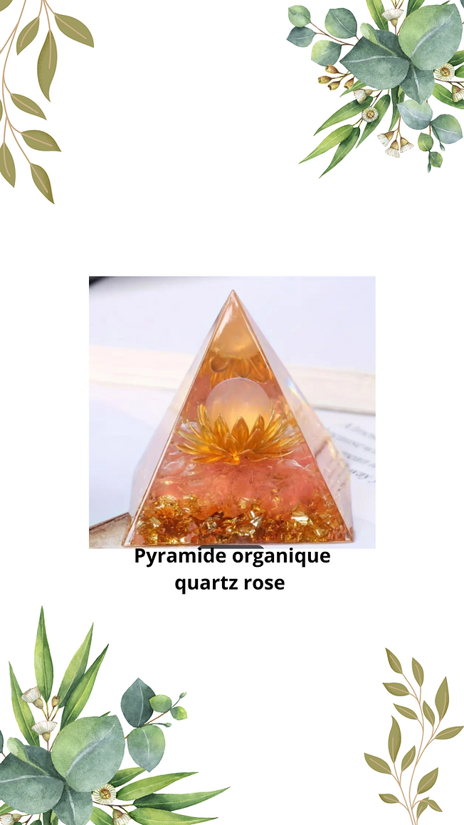 Pyramide organique quartz rose