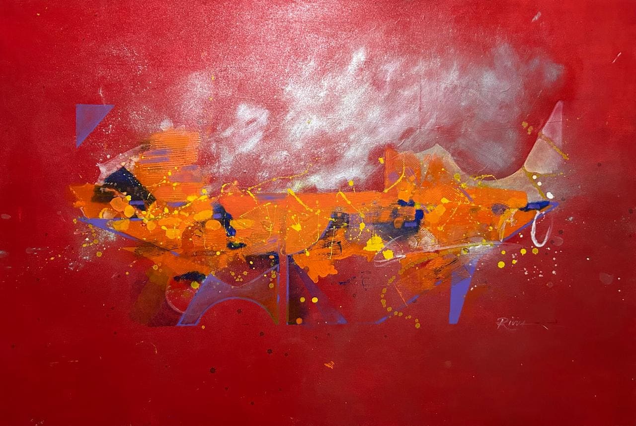 Cuadro abstracto “Juntos” – Arte contemporáneo minimalista