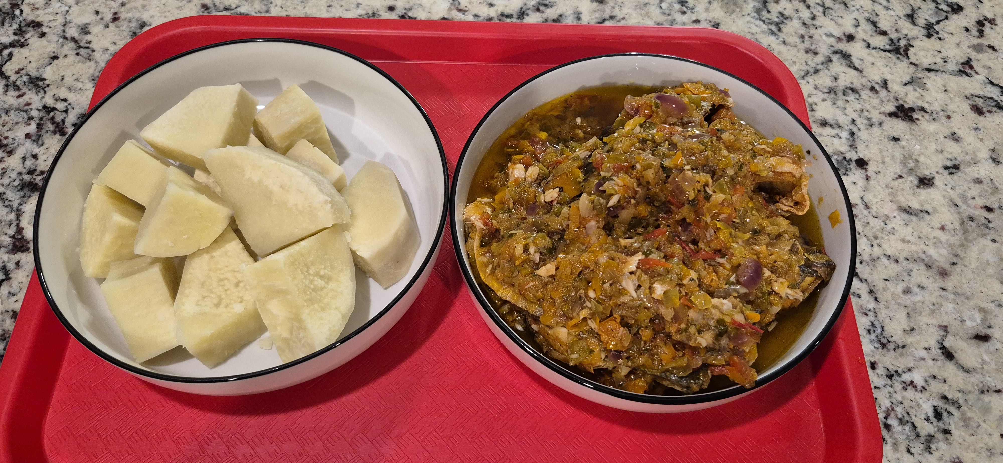 Yam and Fish Stew