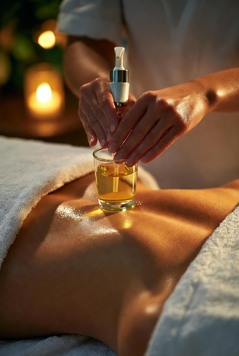 Masaje relajante + Aceites esenciales 