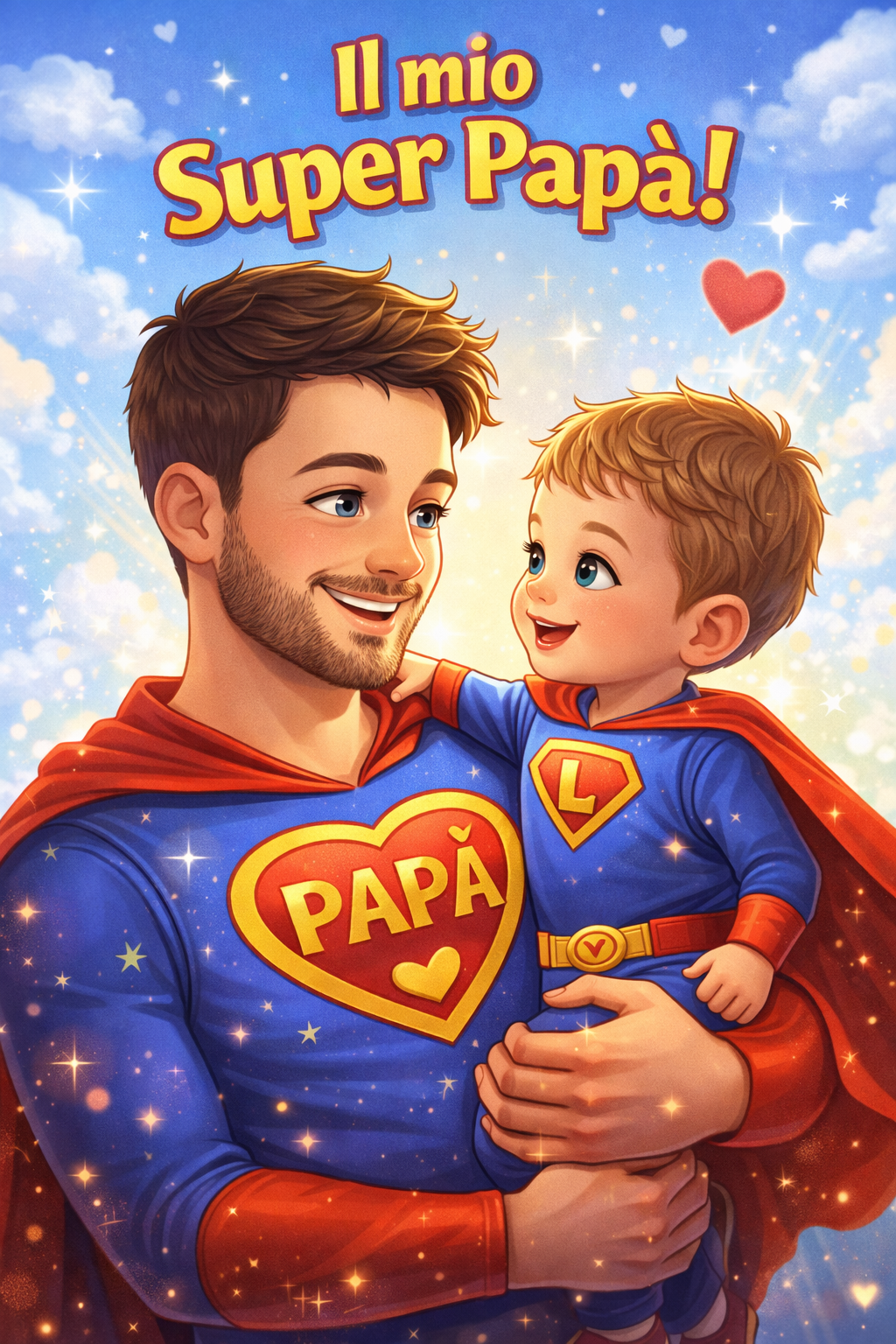 Ritratto Personalizzato Papà & Figlio